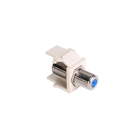 Leviton 1-Port F-Type Insert, Quickport Light Almond 450965